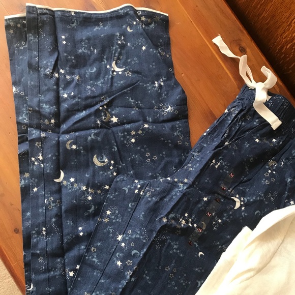 NIP VS FLANNEL LOUNGE PJ SET IVORY ENSIGN SZ M LONG - Picture 7 of 8